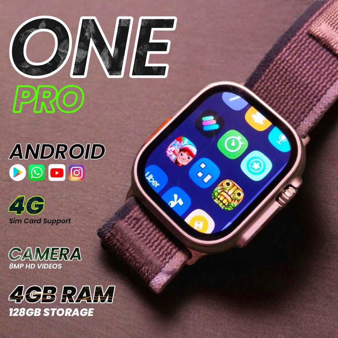 TimeFlix HK ULTRA One : Android Smart Watch 64/128GB, 4G LTE SIM Card + 8MP Camera - TimeFlix India