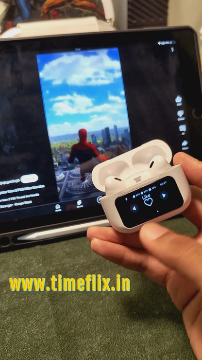 AeroPods Pro Plus TWS Wireless Earbuds - Display Controls + ANC, Instagram Reel & YT Shorts Controller + Camera Shutter